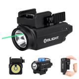 OLIGHT Baldr S 800 Lumens Compact Rail Mount Weaponlight with Green Beam and White LED Combo, Magnetic USB Rechargeable Tactical Flashlight with 1913 or GL Rail, Battery Included (Black) - Retail: $11