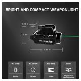 OLIGHT Baldr S 800 Lumens Compact Rail Mount Weaponlight with Green Beam and White LED Combo, Magnetic USB Rechargeable Tactical Flashlight with 1913 or GL Rail, Battery Included (Black) - Retail: $11