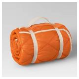 On the Go Collection Quilted Checkered Throw Blanket Orange - Room Essentials
