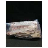 Disposable Wooden Forks with Red Stripes - Fork 158 Red Striped Pattern, 6\" (Pack of 48)