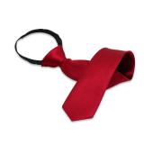 Aurya Solid Color Boys Tie, Polyester Satin Pre-tied Necktie with Adjustable Zipper for Kids Age 8-12, Wedding, School & Graduation