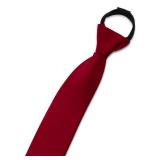 Aurya Solid Color Boys Tie, Polyester Satin Pre-tied Necktie with Adjustable Zipper for Kids Age 8-12, Wedding, School & Graduation