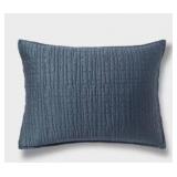 King TENCEL Quilt Sham Slate Blue - Threshold: Cooling Woven Lyocell, OEKO-TEX Certified, No Flange