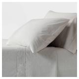 Full 250 Thread Count Organic Percale Sheet Set Gray Chambray - Threshold - Retail: $60