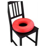 NOVA Inflatable Donut Cushion Seat Pillow 18" Round Easy Inflate & Deflate Pressure Relief Cushion, Durable Rubber, Easy-Clean Red, for Hemorrhoids, Postpartum & Sitting Comfort, Blue