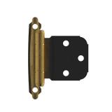 Amerock | Cabinet Hinge | Variable Overlay | Antique Brass | 5 Pack | Self-Closing hinge | Face Mount hinge | Cabinet Door hiinge