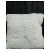 Square Tree Knit Throw Pillow Ivory - Threshold