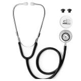 Primacare DS-9290-BK Classic Series Adult Dual-Head Stethoscope  22  PVC Tubing Length  Black