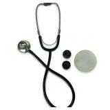 Primacare DS-9290-BK Classic Series Adult Dual-Head Stethoscope  22  PVC Tubing Length  Black