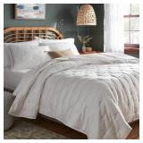 Full/Queen TENCEL Comforter and Sham Set White - Threshold: OEKO-TEX Certified, 320 Thread Count, Cooling Fabric - Retail: $99