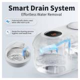 Ultrasonic Retainer Cleaner with Cleaning, Pumping, and Air-Drying Functions, 45kHz Retainer Cleaner Machine, 200ml Denture Cleaner for Dentures, Mouth Guards, Braces, Toothbrush Heads, Jewelry(White)