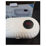 Ultrasonic Retainer Cleaner with Cleaning, Pumping, and Air-Drying Functions, 45kHz Retainer Cleaner Machine, 200ml Denture Cleaner for Dentures, Mouth Guards, Braces, Toothbrush Heads, Jewelry(White)