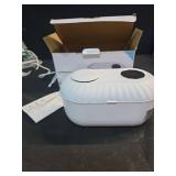 Ultrasonic Retainer Cleaner with Cleaning, Pumping, and Air-Drying Functions, 45kHz Retainer Cleaner Machine, 200ml Denture Cleaner for Dentures, Mouth Guards, Braces, Toothbrush Heads, Jewelry(White)