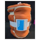 On the Go Collection Quilted Checkered Throw Blanket Orange - Room Essentials - Retail: $30