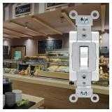 Leviton Toggle Single-Pole AC Quiet Switch, CS115-2GY, Gray