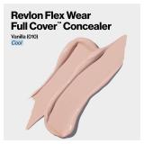 Revlon ColorStay Flex Wear, Full Cover Non-Creasing Concealer, Infused with Hyaluronic Acid & Vitamin E, Flexible Longwear, 010 Vanilla, 0.34 Fl Oz