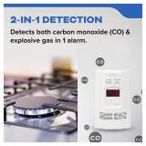 Kidde Carbon Monoxide Detector, Propane, Natural, Methane, & Explosive Gas Alarm, Plug-In Wall with 9-Volt Battery Backup, Digital LED Display - Retail: $92