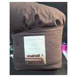 Full/Queen Heavyweight Linen Blend Comforter and Sham Set Dark Fig - Casaluna - Retail: $149