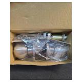 Copper Creek Privacy Interior Door Knob ANSI Grade-3 Certified, Modern Heavy Duty Handle, Easy Install and Reversible for Bedroom, Bathroom & Closets Satin Stainless (1 Pack)