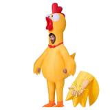 Spooktacular Creations Adults Halloween Inflatable Rubber Chicken Costume - Full Body Blow Up Suit With Squeakers for Funny Cosplay Animal Themed Parties, X-Large(71In) - Retail: $39