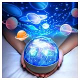 Solar System for Kids Projector Night Light, 360Â°Rotating+5 Films Planet Space Projector for Bedroom, Bright Night Light for Boys Room, Space Toys for Kids 3-5, Solar System Planet Toys for Boy Gif
