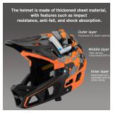 Lixada Adult Bike Helmet, Full Face Mountain Bike Helmet Lightweight Bicycle Helmet with Pads & Visor, Comfort Cycling Helmet Racing Downhill MTB Helmet for Men Women