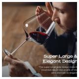 Chouggo Super Large 28Oz Wine Glasses Set of 4, Hand Blown Crystal Red Wine or White Wine Burgundy Glass, Hand Crafted by Artisans - Gifts for Women, Men, Wedding, Anniversary, Christmas, Birthday