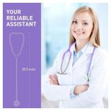 SCIAN Stethoscope Dual Head for Nurses,Doctors,Med Students, Classic Stainless Steel Stethoscope Home Diagnostics Medical Supplies with Carrying Bag, Pearlescent Purple