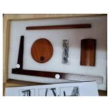 Wooden Yarn Holder for Crocheting, Magnetic Rotating Yarn Spinner Yarn Spool Rack with Crochet Accessories Storage and Phone Stand, Yarn Ball Holder for Knitting Lovers