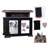 Pet Urns for Dogs Ashes, Cat Urns for Ashes, Wooden Dog Urn, Pet Memory Box for Keepsakes Large with Paw Print Kit, Album