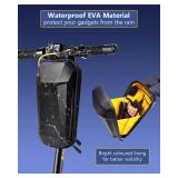 SYNAGY Scooter Storage Bag with USB Charging Port, Electric Scooter Handlebar Bags for Escooter, Electric Bike, Ebike, 4L (Standard-long Straps)