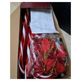 HELESIN 24 Pack 144 LED Christmas Candy Cane Pathway Lights Outdoor Christmas Candy Cane Lights Xmas Decorations Outdoor 12 Modes Timer Remote Waterproof for Patio Garden Pathway