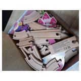 Lehoo Castle Wooden Train Set - Unicorn Train Set for Toddlers 2-4, Wooden Train Track Toddler Girl Toys, Pink Train Fantasy Toys for 3 4 5 6 7 Year Old Girl