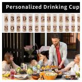 Monogrammed Glass Drinking Cup With Lid Straw Brides for Her Wedding Day Bridal Shower Bachelorette Party Engaged Engagement Cute Personalized Unique Cool Special Customized Best Present Gifts,H