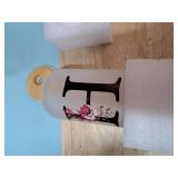 Monogrammed Glass Drinking Cup With Lid Straw Brides for Her Wedding Day Bridal Shower Bachelorette Party Engaged Engagement Cute Personalized Unique Cool Special Customized Best Present Gifts,H