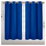 Diraysid Royal Blue Grommet Blackout Curtains for Bedroom Thermal Insulated Room Darkening Curtains Drapes, 42 x 63 inch, 2 Panels