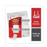 Command Broom and Mop Grippers Wall Hook  White  Damage Free Organizing  3 Hangers