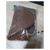 cyeollo Dog Coats Fleece Furry Reversible Turtleneck Sweater Thick Dog Jackets for Winter Warm Clothes Cold Weather Coats for Small Dogs Brown Apparel