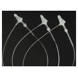 SIDAZON 7 Inch 500 Pcs Plastic Fasteners Hang Tags Clear Snap Lock Pins Security Loop Price Tag Pins Safety Ring Ties for Retail Store Clothing Accessory(7â 500pcs, Clear)