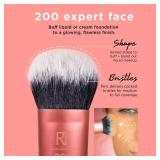 Real Techniques Expert Face Professional Foundation Makeup Brush for Even Streak Free Application, Dense Bristles For Buffing, Orange, 1 Count