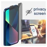 Ailun 2Pack Privacy Screen Protector for iPhone 13 Mini [5.4 inch] + 2 Pack Camera Lens Protector, Anti Spy Private Tempered Glass Film,[9H Hardness] - HD