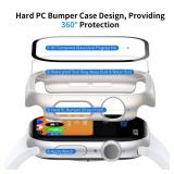 JERXUN 6 Pack Case with Tempered Glass Screen Protector for Apple Watch Series 11 Series 10 46mm, Ultra-Thin Scratch Resistant Full Protective Hard PC Bumper Cover for Apple Watch 46mm