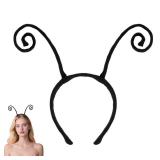 UlZDVUli Butterfly Antenna Headband, Black Ladybug Moth Bee Ant Antenna Headbands Hairband, Halloween Tiara Costume Hair Band Accessories for Women Adults for Halloween Parties Cosplay Christmas