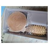 Yoofoss 4 Piece Baby Brush and Comb Set, Wooden Baby Brush with Natural Ultra Soft Goat Hair, Baby Hair Brush for Newborn, Baby Brush Set for Boy Girl