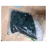 QLINLEAF Green Long Plush Santa Hat Sequin Christmas Hat for Adults Velvet Warm Winter Christmas Costume