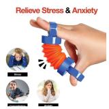 Finger Poppers Fidget Toy for Kids - Hand Exercisers Pop Tube Mini Fidget Toys - Sensory Toy for Girls and Boys - Finger Strengthener and Occupational Therapy Toy Stocking Stuffers - Pack of 2