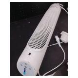 Honeywell 40  White Quiet Set Oscillating Tower Fan  30ft Air Circulation Power  5 Speed  Auto Off Timer  HYF260W powers on heavily used