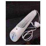 Honeywell 40  White Quiet Set Oscillating Tower Fan  30ft Air Circulation Power  5 Speed  Auto Off Timer  HYF260W powers on heavily used