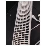 Honeywell 40  White Quiet Set Oscillating Tower Fan  30ft Air Circulation Power  5 Speed  Auto Off Timer  HYF260W powers on heavily used