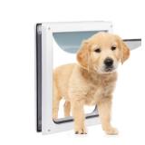 Pet Flap Door 2 Ways Locking Dog Wall Entry Pet Door with Transparent Flap for Dogs (Medium)
